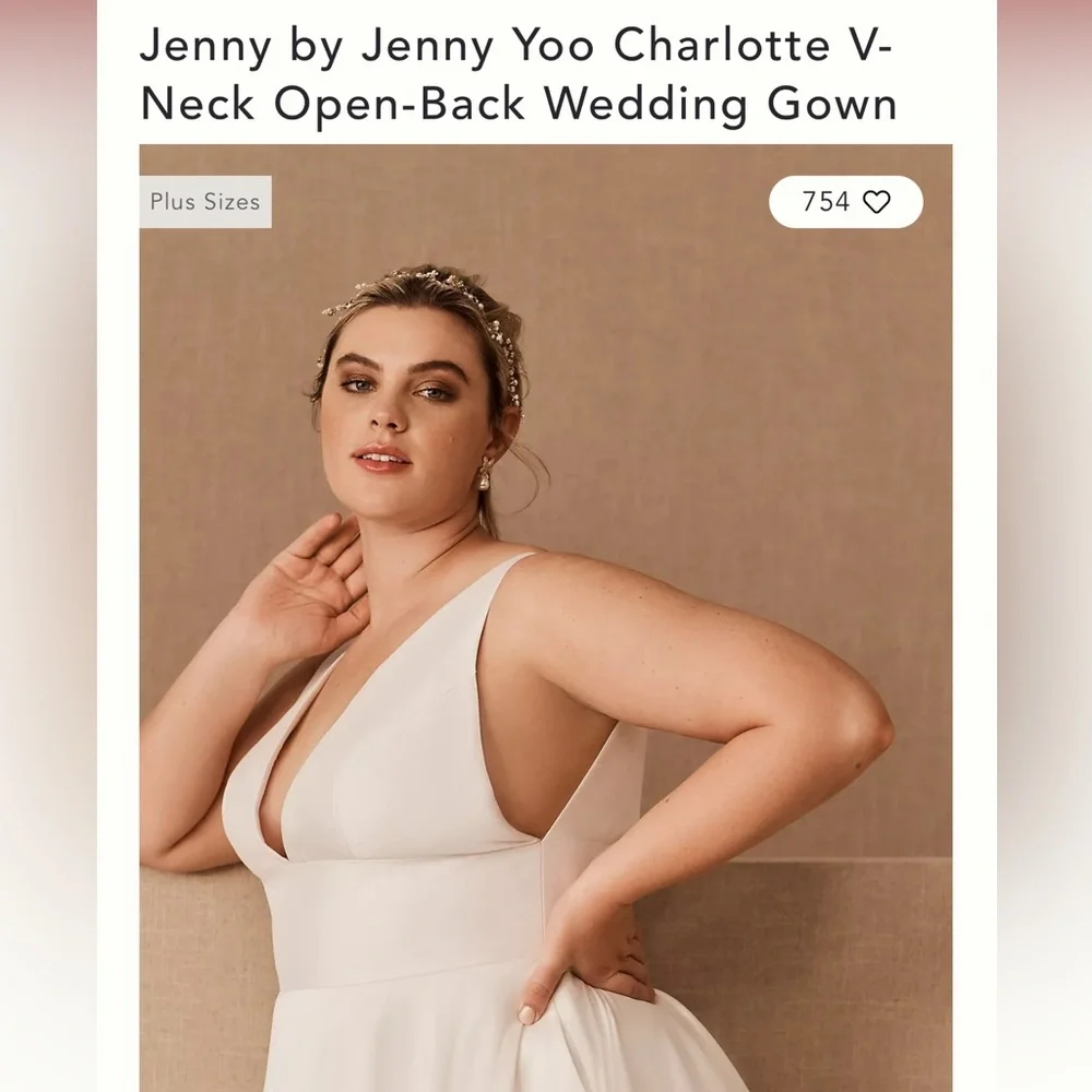 Jenny Yoo Charlotte Wedding Gown - Sz. 16 - NWOT, NEVER WORN - Picture 2 of 10